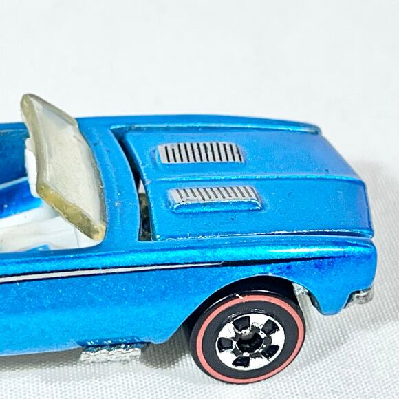 Hot Wheels '67 Camaro Convertible Redline Hood Opens 1982 Thailand Blue White - Picture 15 of 16
